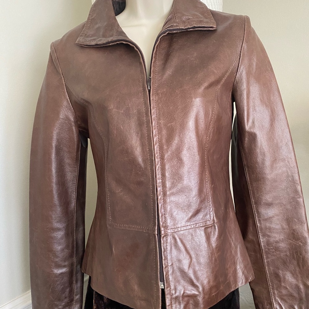 GPL Brown Leather Women's Jacket